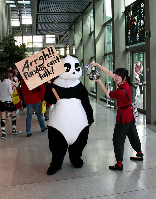 Arrgh! Pandas can't talk!